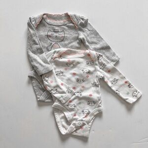 Circo Gray and White Cat Print Pajama Set